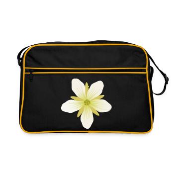 Fleurs délicates de Vénus attrape-mouches en pastel - Sac Retro - noir/or - Devant