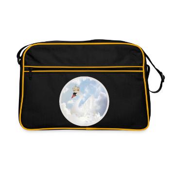 Le Cygne Royal dans les Nuages - Sac Retro - noir/or - Devant
