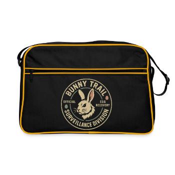 Rabbit Path Surveillance Department Funny Easter - Retro Bag - black/gold - Front