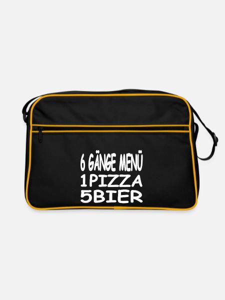 Bier - Retro Tasche - Schwarz/Gold