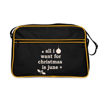 Motif de Noël moche - Sac Retro - noir/or - Devant