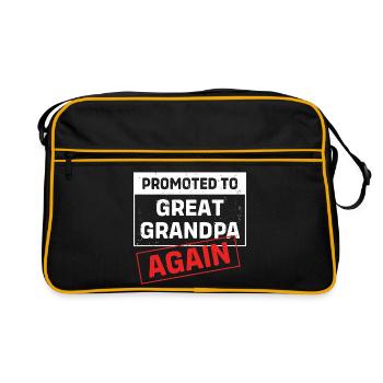 Papy Grand-père Petit-enfant Papy - Sac Retro - noir/or - Devant