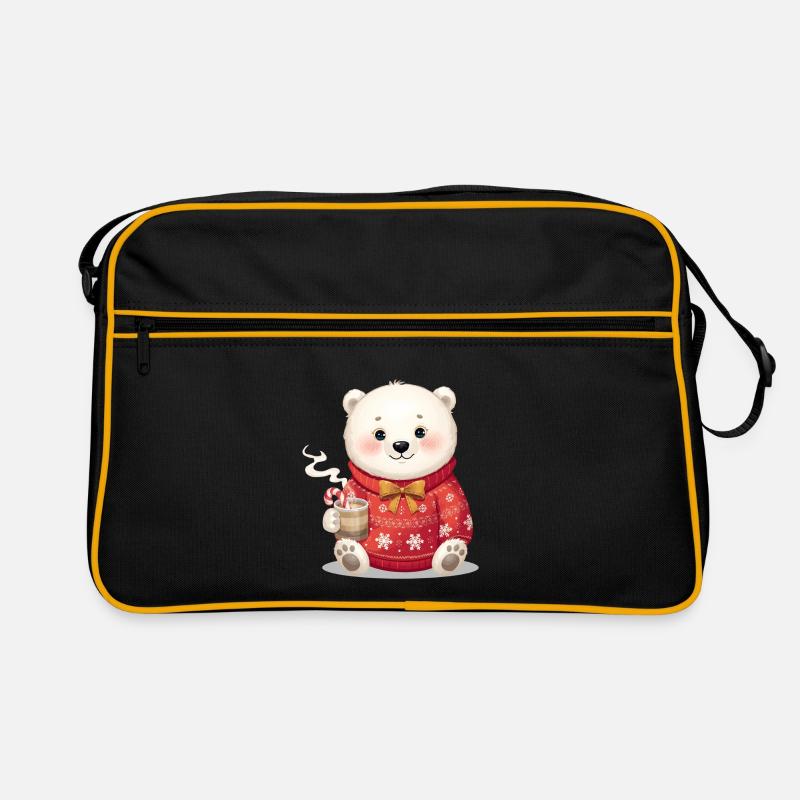 Ourson polaire en pull rouge Noël Sac Retro