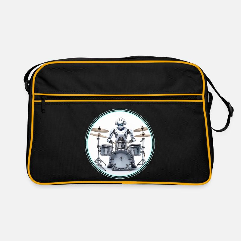 Drum Machine Roboter Retro Tasche