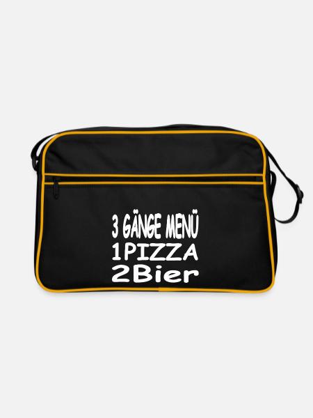 Bier - Retro Tasche - Schwarz/Gold