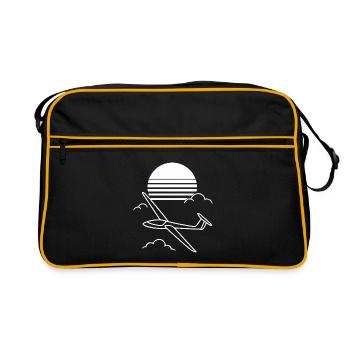Planant au coucher du soleil - Sac Retro - noir/or - Devant