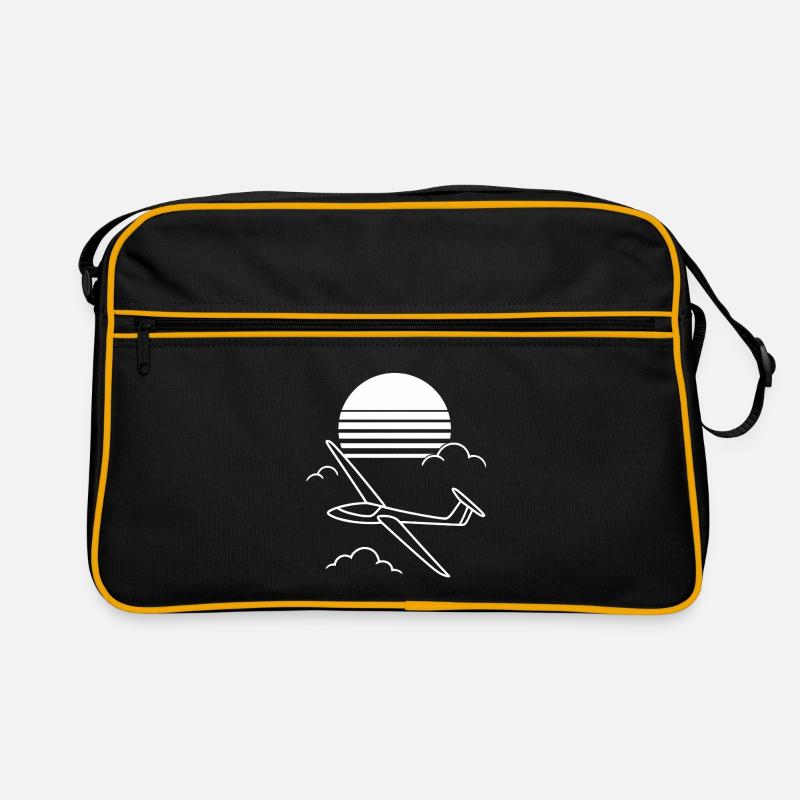 Planant au coucher du soleil - Sac Retro - noir/or