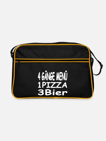 Bier - Retro Tasche - Schwarz/Gold