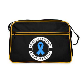 Arthritis Rheuma - Retro Tasche - Schwarz/Gold - Vorne