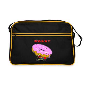 Dessin animé Ouvrière Donut de Fourmi - Sac Retro - noir/or - Devant