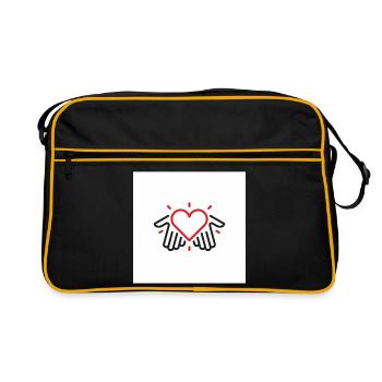 Hands of love - Retro Bag - black/gold - Front