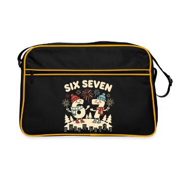67 Six Seven Basketball Meme Gen Alpha Funny - Retro Bag - black/gold - Front