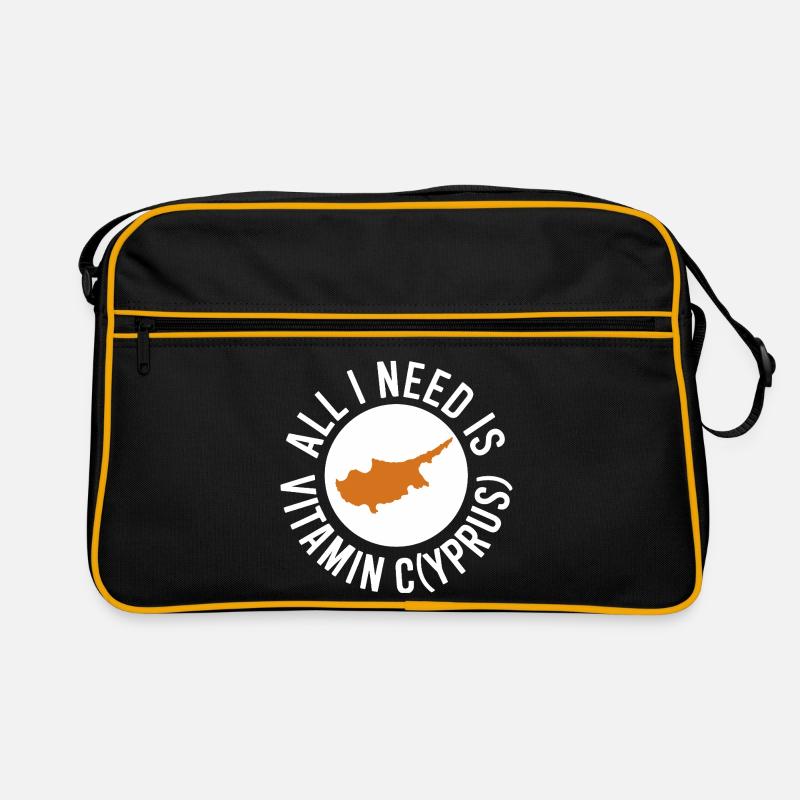 Zypern All I Need Is Vitamin Cyprus Zypern Flagge Retro Tasche
