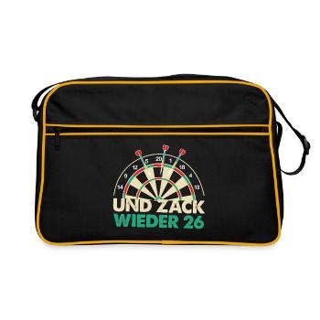 And Zack Again 26 Dartboard Design - Retro Bag - black/gold - Front