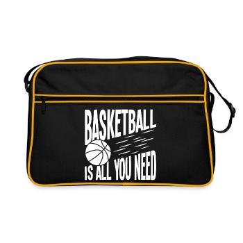 Le basket est tout ce dont tu as besoin - Sac Retro - noir/or - Devant