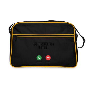 Appels pour fraude au temps de travail, que faites-vous - Sac Retro - noir/or - Devant