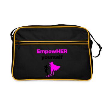 EMPOHER-TOI SUPER-HÉROÏNE ROSE EMPOWERMENT - Sac Retro - noir/or - Devant