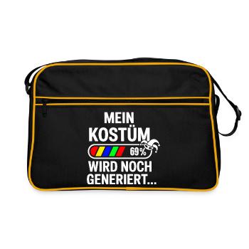 Kostüm Wird Noch Generiert Köln Karneval Fasching - Retro Tasche - Schwarz/Gold - Vorne
