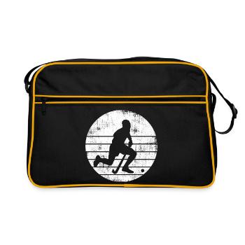 Sketch du joueur de hockey - Sac Retro - noir/or - Devant