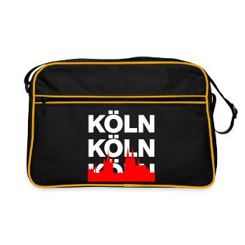 KÖLLE ES EIN JEFÖHL KÖLN DOMLIEBE RHEIN DOMSTADT - Sac Retro - noir/or - Devant