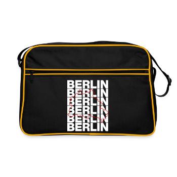 FEDERAL STATE OF BERLIN, THE CAPITAL! NATIONAL BORDER - Retro Bag - black/gold - Front
