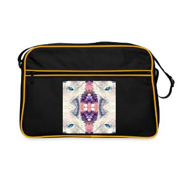 Kaléidoscope des loups arctiques - Sac Retro - noir/or - Devant