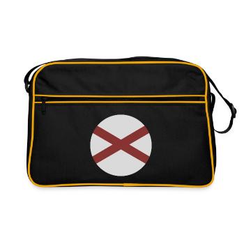 Alabama round flag - Retro Bag - black/gold - Front