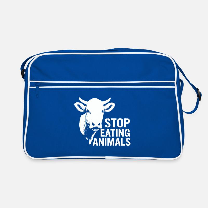 Silhouette de vache arrête de manger des animaux Sac Retro