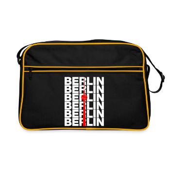 TOUR DE TÉLÉVISION DE BERLIN, ALEX POINT DE REPÈRE DIT EST BERLIN - Sac Retro - noir/or - Devant