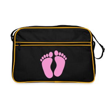 Pieds de bébé - Sac Retro - noir/or - Devant