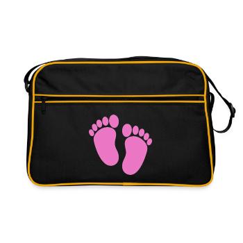 Pieds de bébé - Sac Retro - noir/or - Devant