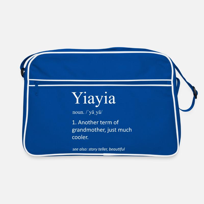 Yiayia Définition du nom grec grand-mère Cooler Sac Retro