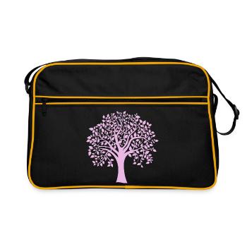 Icon Purple Jumbo Tree Print Silhouette - Retro Bag - black/gold - Front