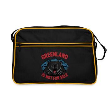 Le Groenland n’est pas à vendre ! - Groenland / Grønland - Sac Retro - noir/or - Devant