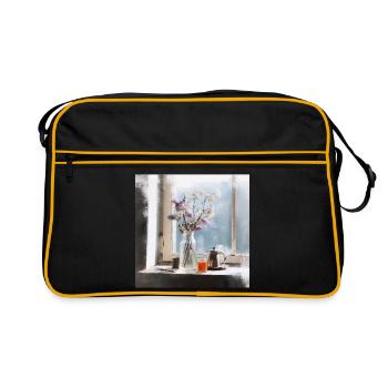 Serene tranquility - Retro Bag - black/gold - Front