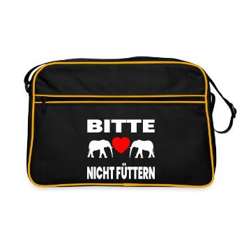 Éléphants - Sac Retro - noir/or - Devant