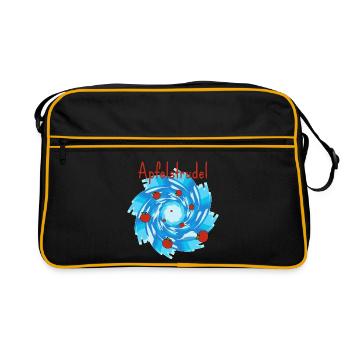 Apple strudel funny picture ambiguous baking cooking - Retro Bag - black/gold - Front