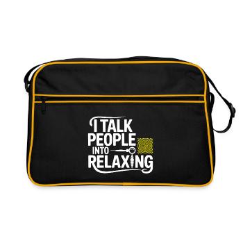 Spécialiste certifié en induction verbale clinique - Sac Retro - noir/or - Devant