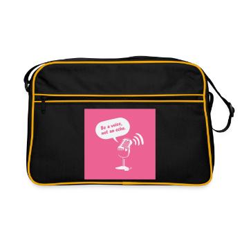 Be a Voice, Not an Echo - Retro Bag - black/gold - Front