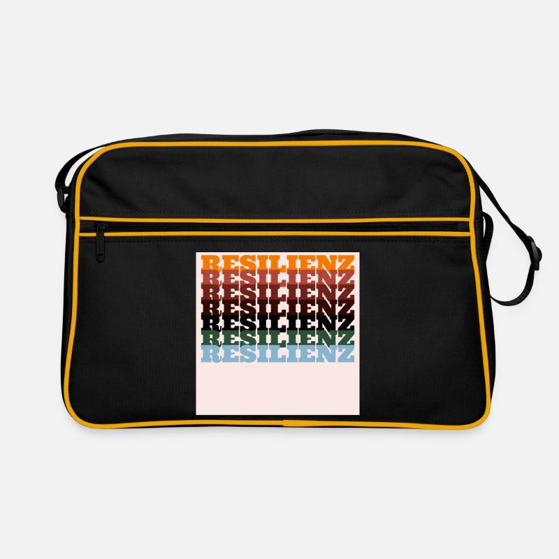 Resilienz farbiger Print Typografie Retro Tasche