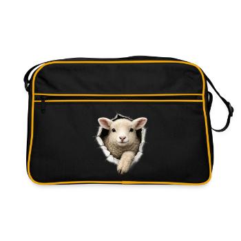 L’agneau du trou - Sac Retro - noir/or - Devant