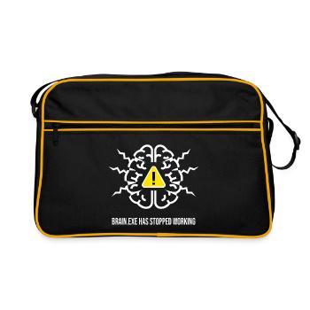 BRAIN.EXE HAS STOPPED WORKING - Panne Cérébrale BL - Sac Retro - noir/or - Devant