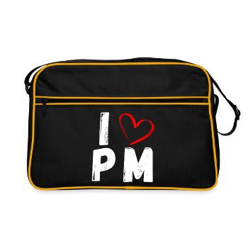 I Love PM | I love PM | Product Management - Retro Bag - black/gold - Front