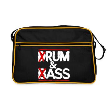 Drum & Bass Rum & Ass Funny Drummer - Retro Bag - black/gold - Front
