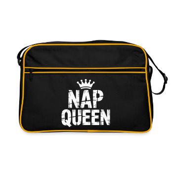 Couronne de Reine de la Sieste - Sac Retro - noir/or - Devant