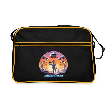 Pionnier de la VR à Abendrot-Land - Sac Retro - noir/or - Devant