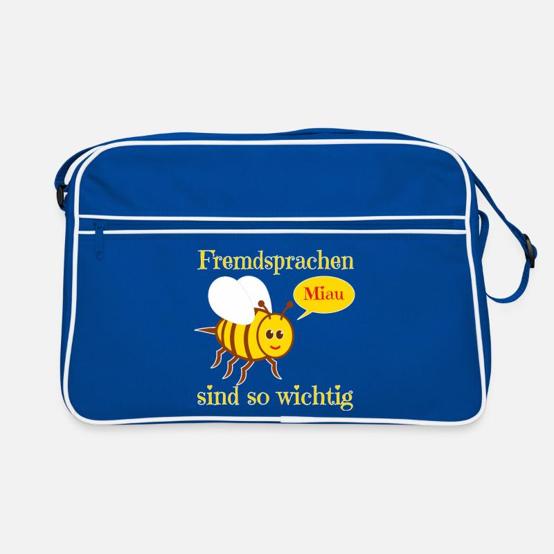 Funny bee in comic style Retro Bag