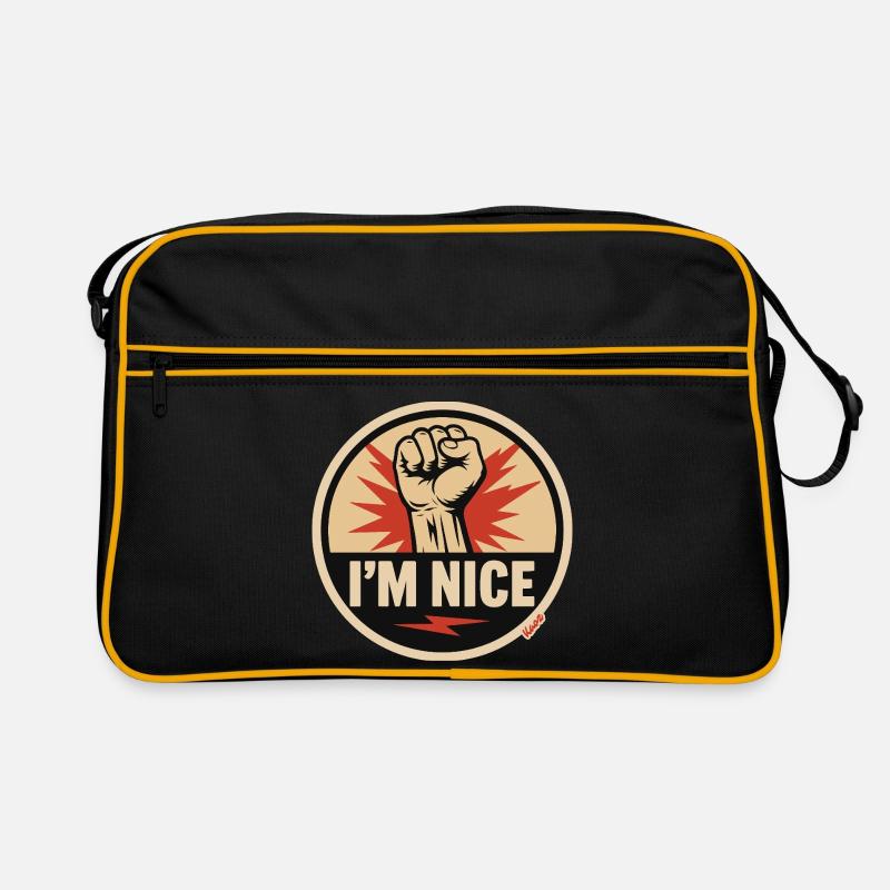 I'm Nice Fist Statement Retro Bag