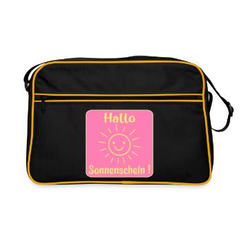 Hello sunshine - Retro Bag - black/gold - Front