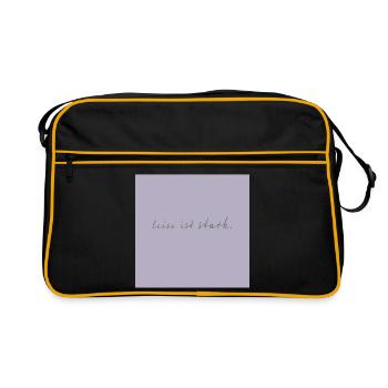 Quiet Is Strong Typography Poster Minimalist - Retro Bag - black/gold - Front